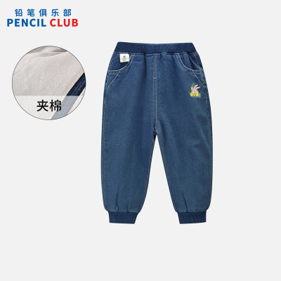 [1件3折]铅笔俱乐部童装2025秋冬新款女小童长裤宝宝棉裤儿童加厚夹棉牛仔裤子