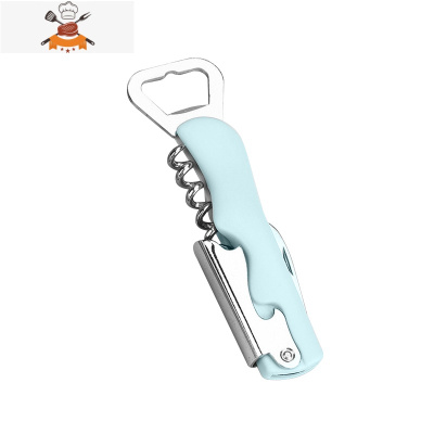 红酒家用多功能起酒器葡萄酒啤酒瓶起子开酒器启瓶器罐头刀 敬平 北欧蓝开瓶器