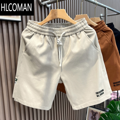 HLCOMAN美式复古短裤男夏季2024新款宽松潮牌休闲运动裤中裤潮流五分裤子