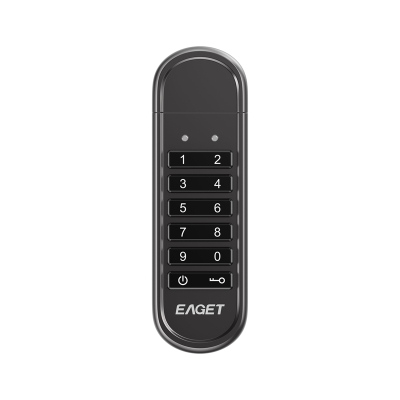 忆捷(Eaget)按键加密U盘KU20 USB3.1Gen1接口SM4加密保护数据读速180MB/S高速安全办公256G