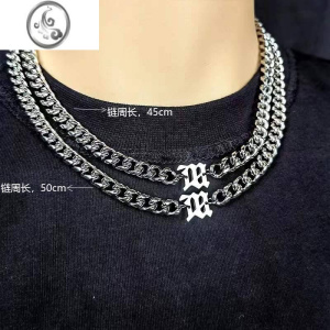 JiMi男童项链装饰嘻哈古巴吊坠潮酷儿童个性嘻哈街舞男孩毛衣链子配饰