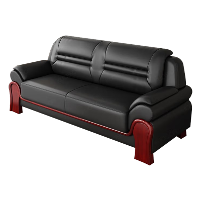 臻远 ZY5110348 办公室沙发简约商务沙发休闲沙发 牛皮三人位