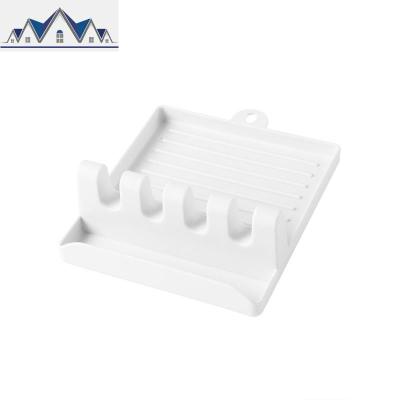 厨房收纳架锅铲架托汤勺垫筷子锅盖收纳家用多功能塑料置物架沥水 三维工匠