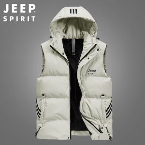JEEP SPIRIT新款马甲男春秋季休闲时尚加厚保暖背心青年坎肩马夹