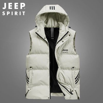 JEEP SPIRIT新款马甲男春秋季休闲时尚加厚保暖背心青年坎肩马夹