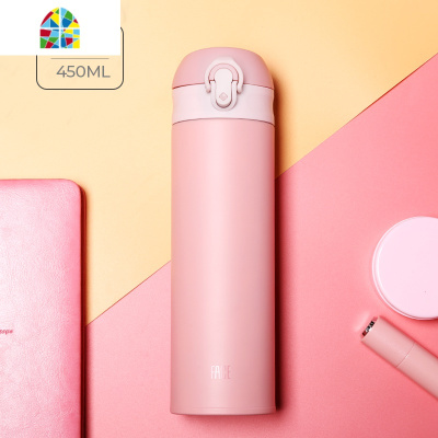 保温杯男女士学生316不锈钢简约ins大容量便携泡茶网红水杯子 FENGHOU 珍珠白(升级3D立体花膜)