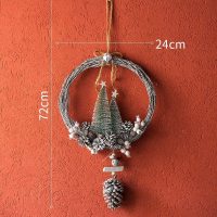 家柏饰(CORATED)圣诞树壁挂垂吊花环圣诞节装饰品场景布置墙面店铺用品饰品 素描圣诞树挂饰(B)