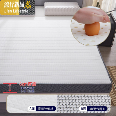 加厚海绵乳胶记忆棉床垫软垫榻榻米租房专用宿舍学生单人垫被褥子 三维工匠