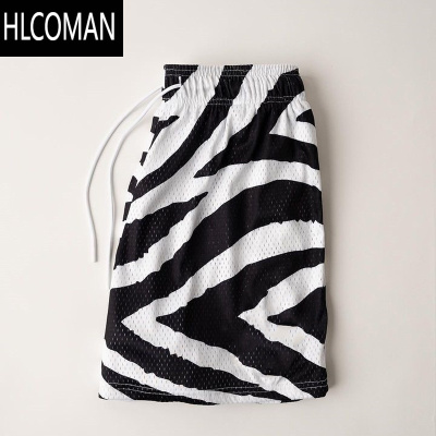 HLCOMAN蟒蛇纹美式三分运动休闲短裤男士健身跑步四分夏季透气篮球裤训练