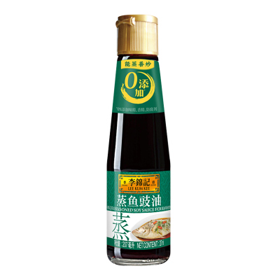 李锦记 蒸鱼豉油207ml 0添加防腐剂 清蒸海鲜白灼汁炒菜凉拌提鲜酱油