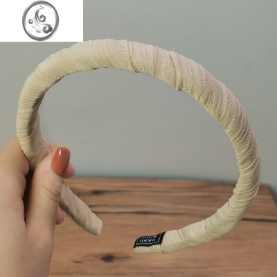 JiMi简约布艺缠绕发箍女外出百搭时尚细款头箍发饰防滑压发发卡子头饰