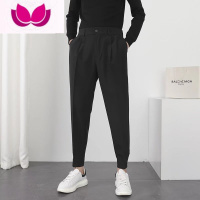 七斓秋季休闲裤男西裤垂感束脚修身百搭九分裤哈伦裤宽松韩版潮流小脚