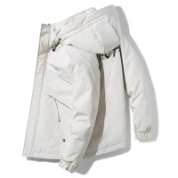 羽绒服男士冬季新款加厚保暖白鸭绒男生冬装潮牌青年连帽工装外套