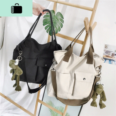 包包女2019新款韩国ins风帆布斜挎包女学生韩版简约百搭大容量包NEW LAKE女斜挎包