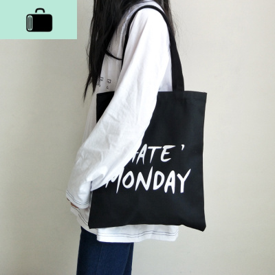 大学生帆布包女单肩韩国简约布袋ulzzang原宿风日系森系复古文艺NEW LAKE女士单肩包