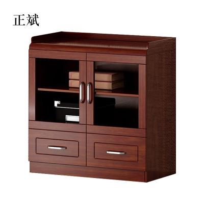 正斌油漆书柜木质文件柜贴实木皮茶水柜落地柜档案柜资料柜办公家具[工厂现做 7天内发货]
