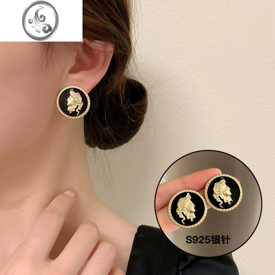 JiMiins耳钉女2023年新款潮耳环小众设计感高级韩国网红气质银针耳饰