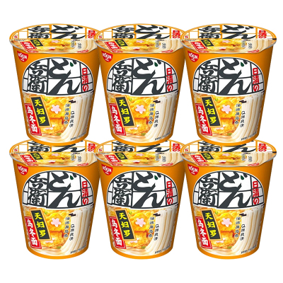 日清(Nissin)咚兵卫乌冬面泡面速食方便面早餐宵夜 天妇罗86g*6杯