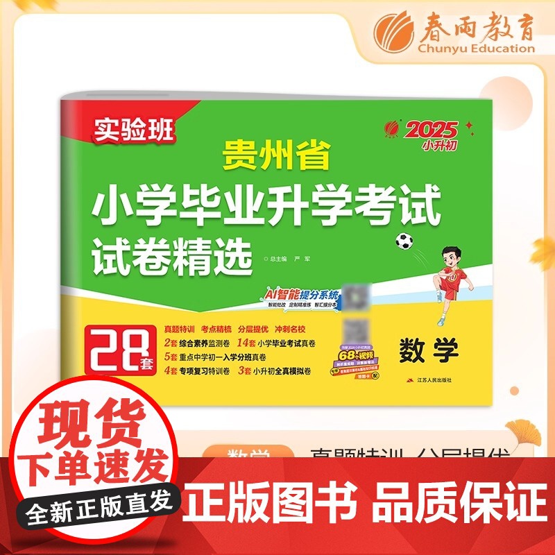 贵州省小学毕业升学考试试卷精选 数学 备考2025年新版小升初六年级小考基础知识梳理系统总复习真题卷招生卷分班卷