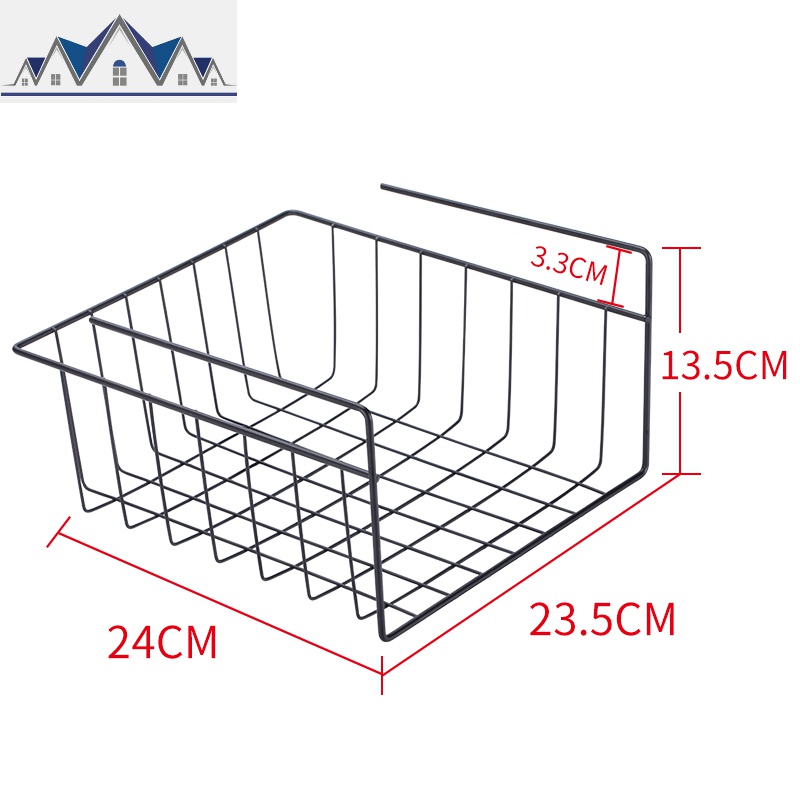 厨房橱柜隔板下挂篮衣柜分层置物架宿舍下挂架收纳架层架整理架子 三维工匠