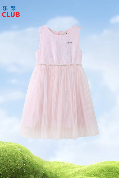 [1件3折]铅笔俱乐部童装女童连衣裙2025春装新款儿童背心裙子女孩网纱裙