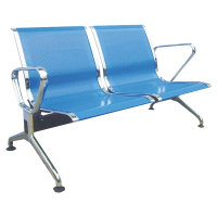 臻远ZY-JCY-12 连排椅机场椅公共座椅等候椅 浅蓝机场椅排椅双人位