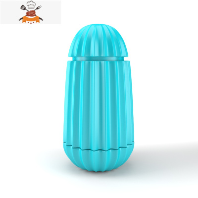 按压式牙签盒个性创意牙签筒家用客厅酒店自动棉签收纳盒桶牙签罐 敬平 蓝色