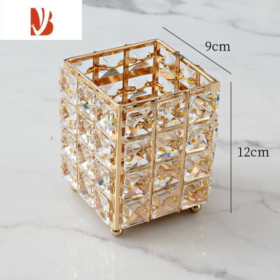 三维工匠轻奢网红水晶纸巾盒客厅餐厅遥控器收纳盒茶几花艺烟灰缸摆设 水晶收纳盒