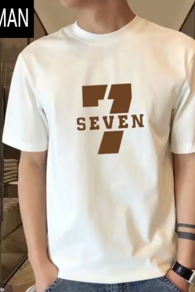 HLCOMAN短袖T恤男夏装休闲百搭黑色圆领高级感轻奢青年半袖上衣