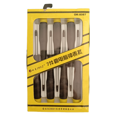 欧克(Ouke)螺丝刀钟表螺丝批组套7件套OK-8087套