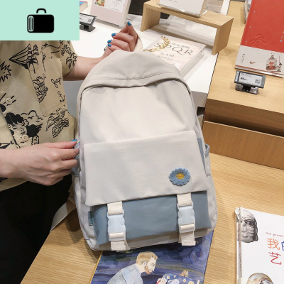 书包韩版原宿女背包高中学生初中生潮流休闲百搭旅行包情侣双肩包NEW LAKE