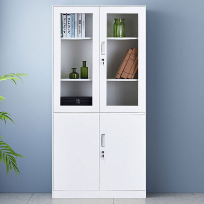 绵冠文件柜拆装办公柜钢制铁皮柜资料柜档案柜储物柜 纯白拆装大器文件柜