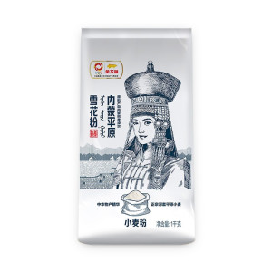 金龙鱼内蒙平原雪花粉1KG 面粉小麦粉面条馒头饺子