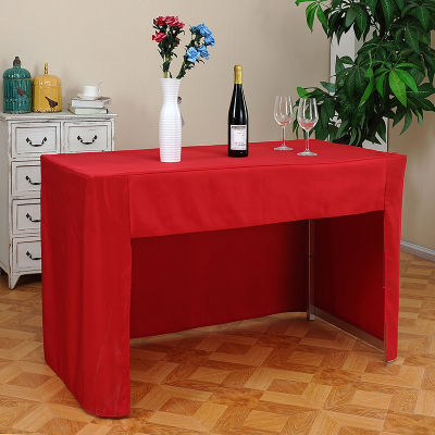 会议桌布桌套可印logo定制图案会展办公地推纯色广告桌布定做