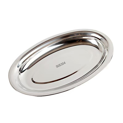 山水本色 304不锈钢鱼盘菜盘 40cm 个