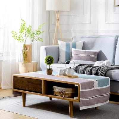 美帮汇北欧茶几桌布长方形客厅现代简约蕾丝棉麻布艺茶几电视柜盖布