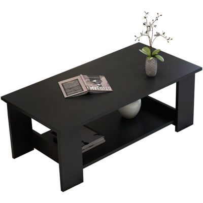 绵冠(MIANGUAN)现代简约双层茶几桌条几茶桌 双层茶几桌