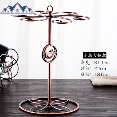 欧式红酒杯架高脚杯架家用创意现代简约倒挂杯架葡萄酒杯架子摆件 三维工匠收纳层架