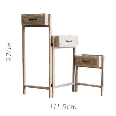 美帮汇实木阶梯花架屏风隔断花器花盆花柱插花造景婚礼道具复古