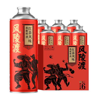 雪花啤酒 风陵渡红茶风味1L*6罐 精酿啤酒整箱装