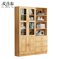 芙首泰木质书柜两门三抽140*32*195cm个