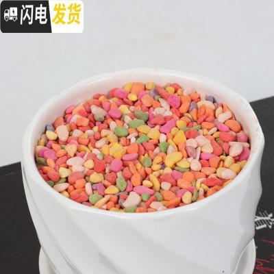 三维工匠多肉植物花盆铺表面用品小石头沙子珍珠岩 彩色小石头300克 小花盆容器