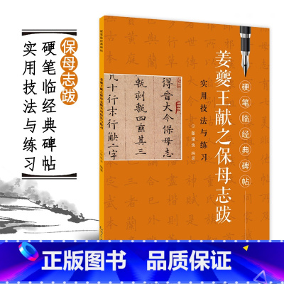 [正版]硬笔临经典碑帖姜夔王献之保母志跋实用技法与练习笔画偏旁结构解析硬笔钢笔成人学生初学者入门字帖临摹本江西美术