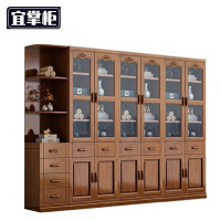 宜掌柜 落地书柜 六门+边柜 套