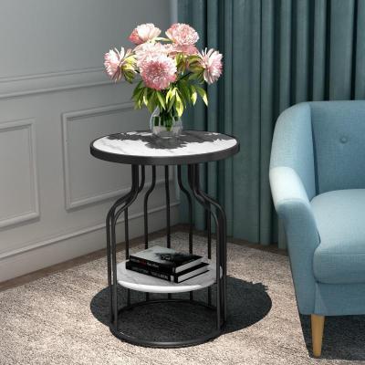 森美人北欧大理石边几角几阳台小茶几边角柜客厅沙发双层边柜床头柜轻奢