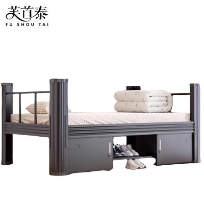 芙首泰钢制职工床含床下柜床垫2000*1500*750mm张