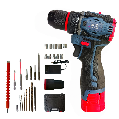 联岚充电式锂电双速手枪钻手电钻电动起子套
