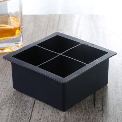 做水信玄饼模具大号diy冰球盐渍樱花白凉粉果冻材料球形冰格带盖 敬平 4格方砖4.5CM