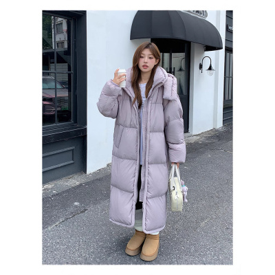 年女冬新款大被子超好看泡芙柔软长款过膝棉衣加厚棉服外套