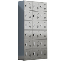 锦北 201不锈钢更衣柜员工宿舍储物柜多门鞋柜换衣柜碗柜 十八门